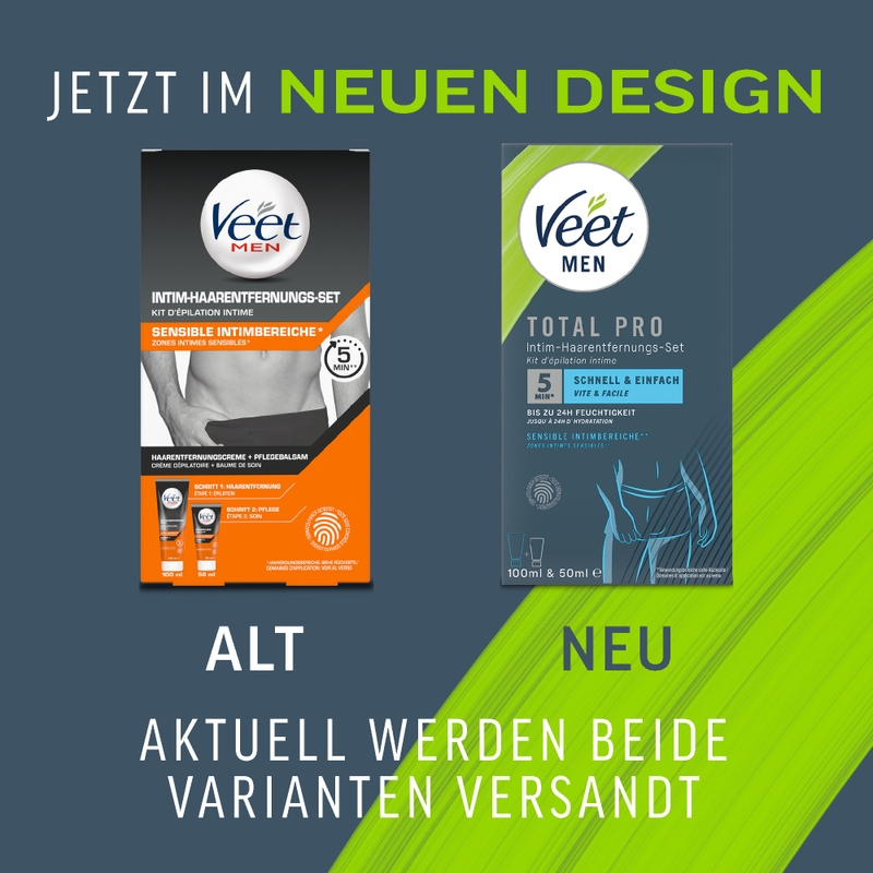 Veet Men Intim-Haarentfernungs-Set, Haarentfernungscreme Intimbereich + Pflegebalsam, 150ml 13