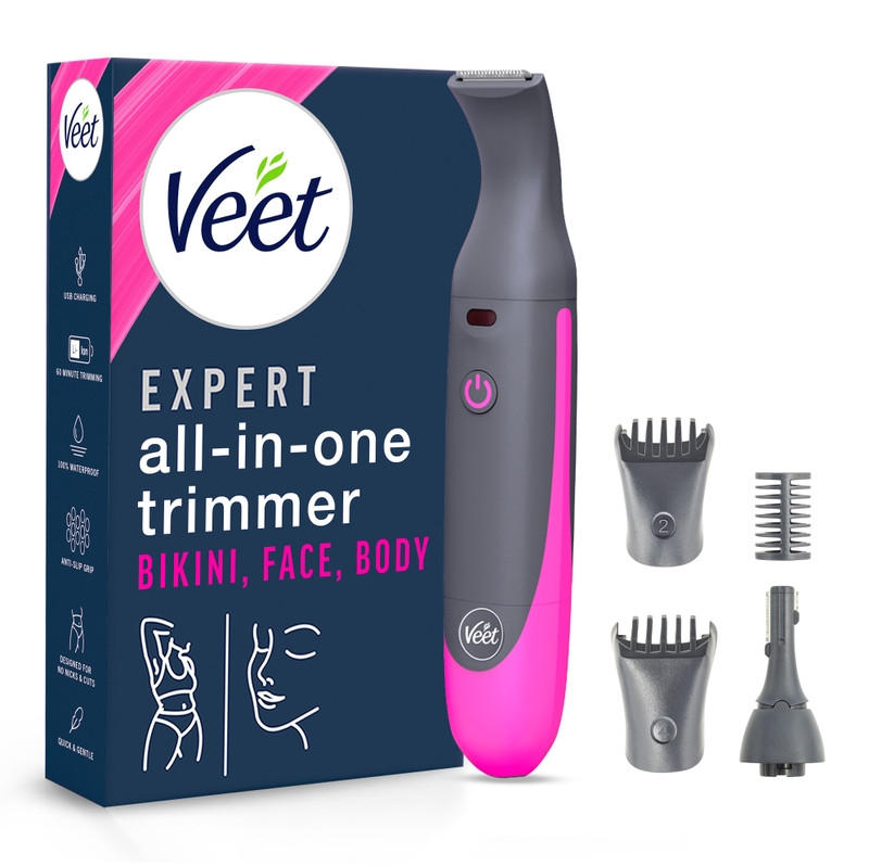 Veet EXPERT All-In-One Trimmer - Trimmer + 2 Trimmerköpfe & 3 Kammaufsätze 1