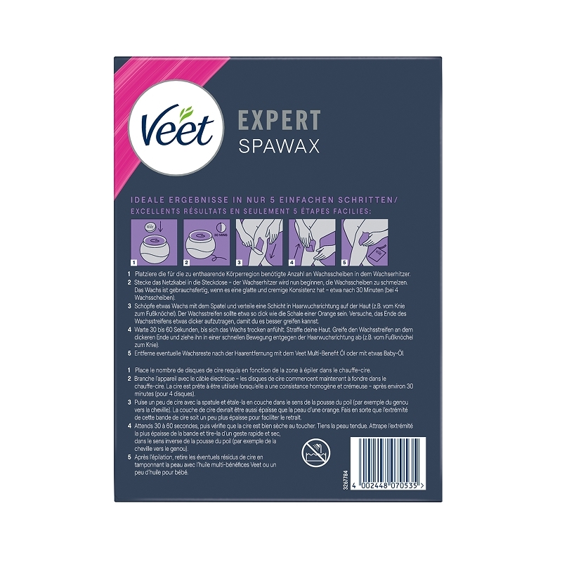 Veet Spawax Elektrisches Warmwachs Starter Set 4