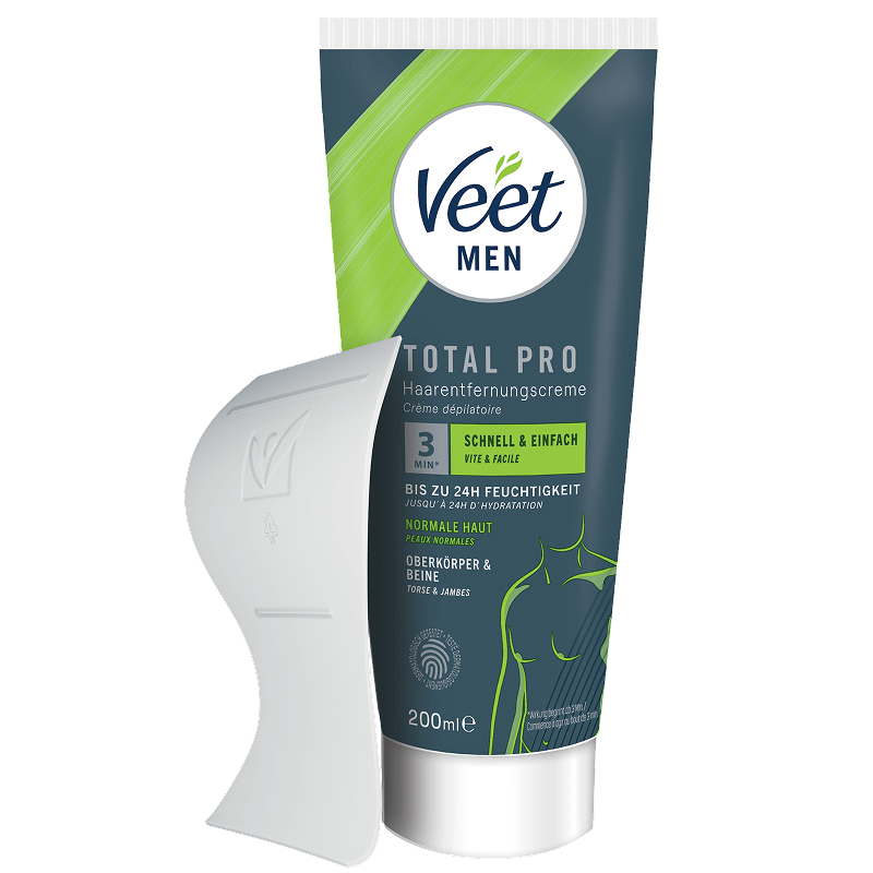Veet Men Haarentfernungscreme Oberkörper & Beine, normale Haut, 200ml